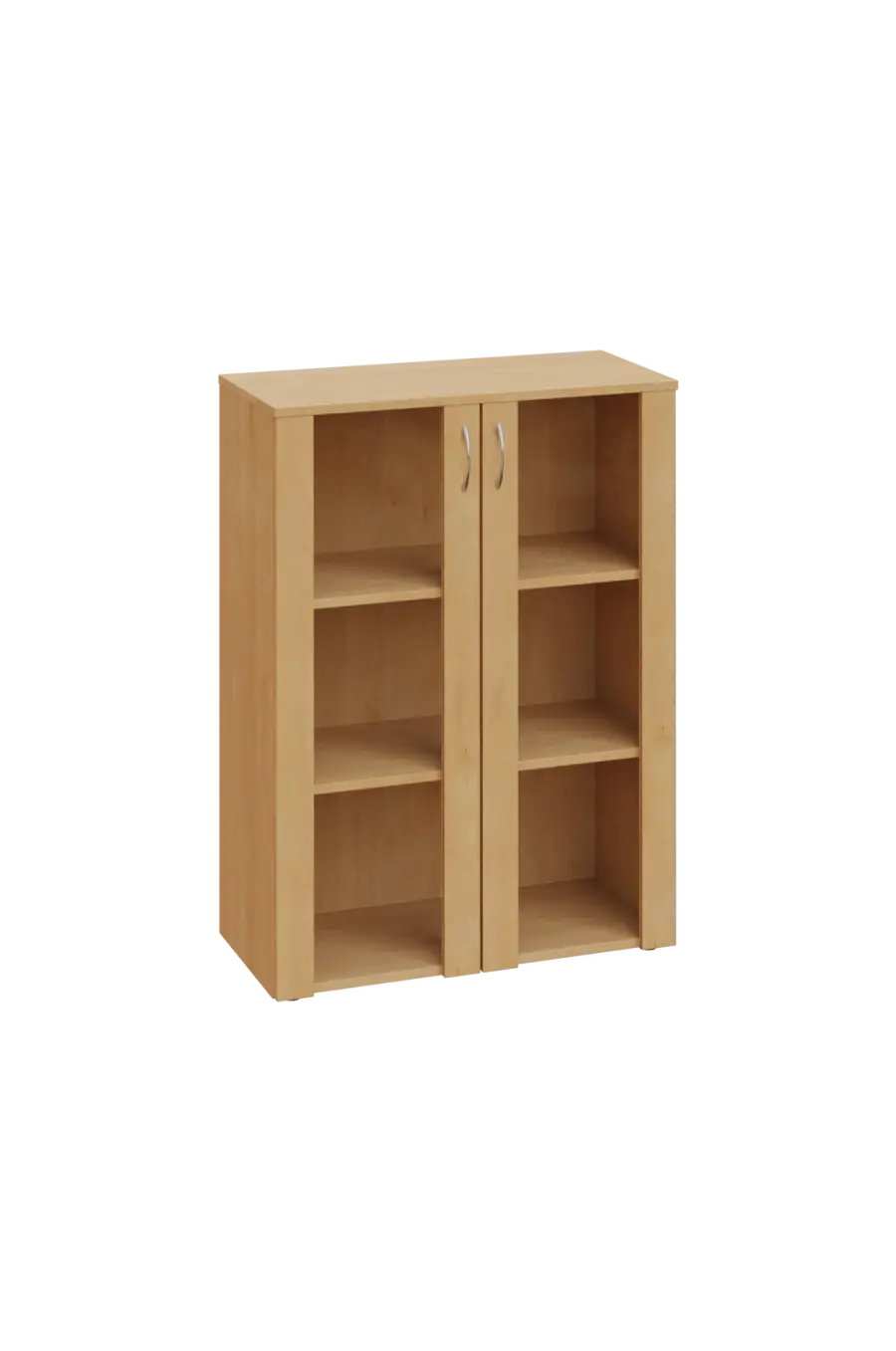 N 3 - 8S kancelářská skříň, 2-dveřová/prosklená, 1100x800x400, javor horský